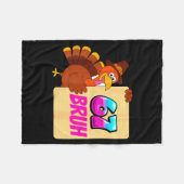 Funny Thanksgiving 67 Baseball Drip Gobble Turkey Fleecedecke (Vorderseite (Horizontal))