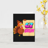 Funny Thanksgiving 67 Baseball Drip Gobble Turkey  Karte (Gelbe Blume)