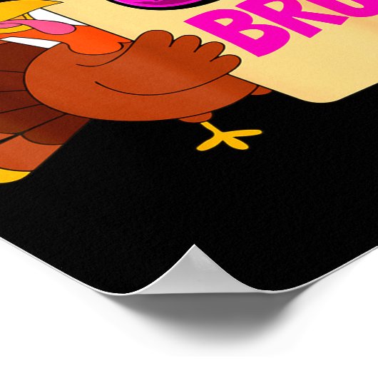 Funny Thanksgiving 67 Baseball Drip Gobble Turkey  Poster (Ecke)