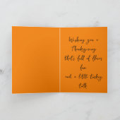 Funny Thanksgiving Card – Talk Turkey to Me Karte (Innenseite)