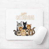 Funny Thanksgiving Cat Lovers Gift Happy Catsgivin Mousepad (Mit Mouse)