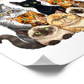 Funny Thanksgiving Cat Lovers Gift Happy Catsgivin Poster (Ecke)