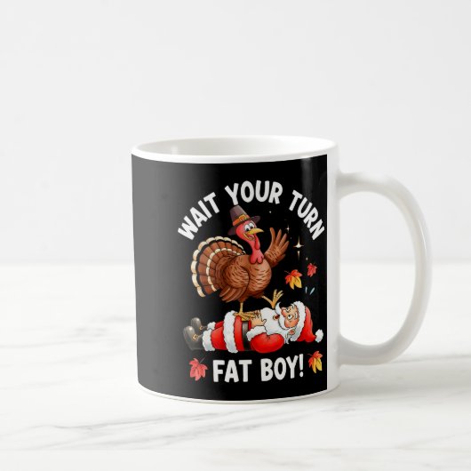 Funny Thanksgiving Christmas Turkey Vs Santa For M Kaffeetasse (Rechts)