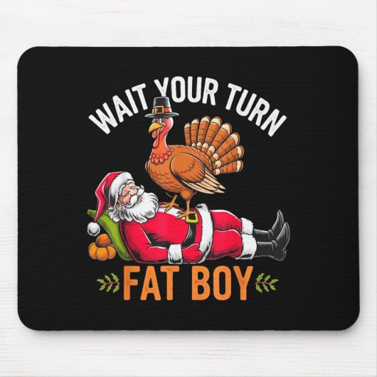 Funny Thanksgiving Christmas Turkey Vs Santa For M Mousepad (Vorne)