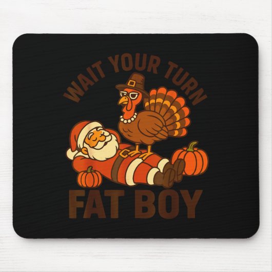 Funny Thanksgiving Christmas Turkey Vs Santa For M Mousepad (Vorne)