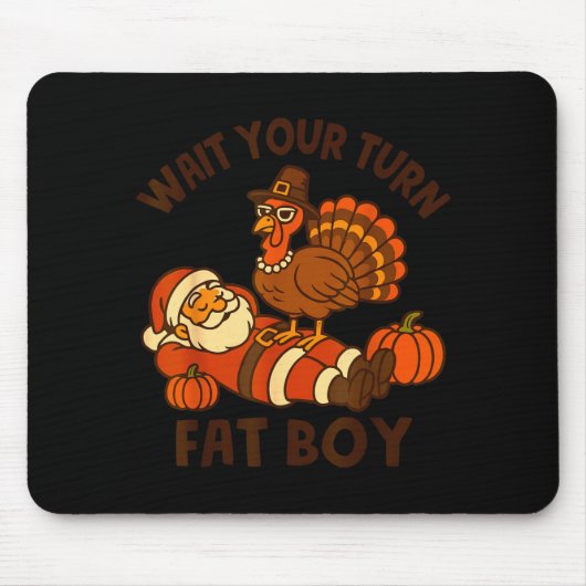 Funny Thanksgiving Christmas Turkey Vs Santa For M Mousepad (Vorne)
