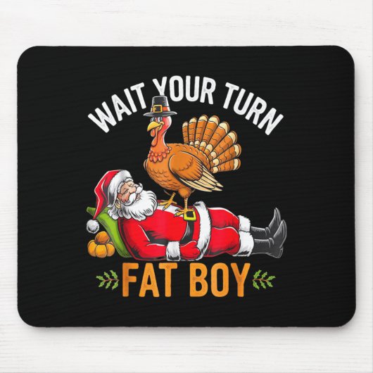 Funny Thanksgiving Christmas Turkey Vs Santa For M Mousepad (Vorne)