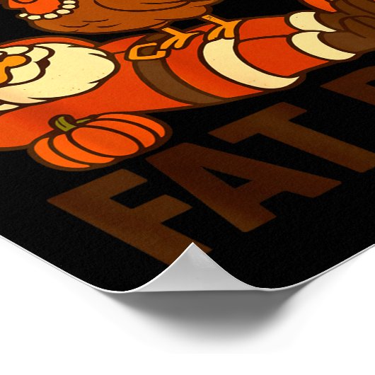 Funny Thanksgiving Christmas Turkey Vs Santa For M Poster (Ecke)