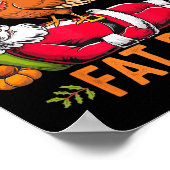 Funny Thanksgiving Christmas Turkey Vs Santa For M Poster (Ecke)