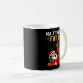 Funny Thanksgiving Christmas Turkey Vs Santa Men W Kaffeetasse (VorderseiteRechts)