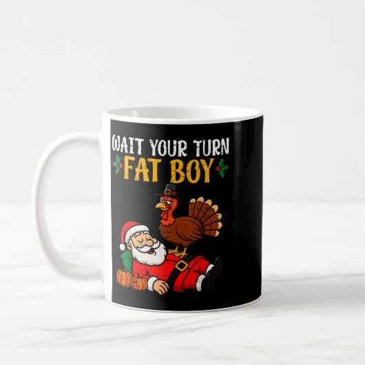 Funny Thanksgiving Christmas Turkey Vs Santa Men W Kaffeetasse (Links)