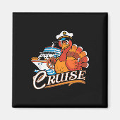 Funny Thanksgiving Cruise Turkey Boat Vacation Tri Magnet (Vorne)