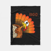 Funny Thanksgiving Cute Turkey Moo I'm A Cow Men W Fleecedecke (Vorderseite)
