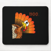 Funny Thanksgiving Cute Turkey Moo I'm A Cow Men W Mousepad (Vorne)