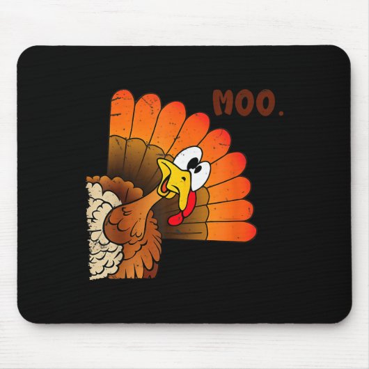 Funny Thanksgiving Cute Turkey Moo I'm A Cow Men W Mousepad (Vorne)