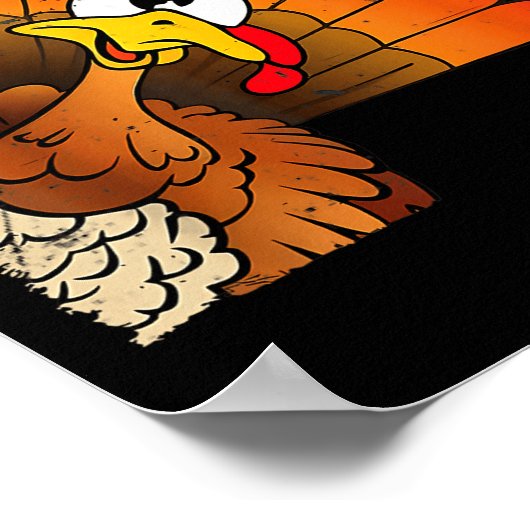 Funny Thanksgiving Cute Turkey Moo I'm A Cow Men W Poster (Ecke)