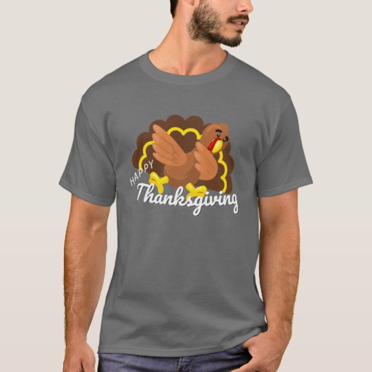 funny thanksgiving dabbing turkey T-Shirt (Vorderseite)
