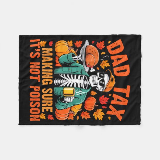 Funny Thanksgiving Dad Tax Skeleton Turkey Day Foo Fleecedecke (Vorderseite (Horizontal))