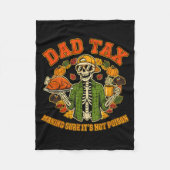 Funny Thanksgiving Dad Tax Skeleton Turkey Day Foo Fleecedecke (Vorderseite)