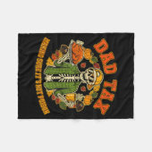 Funny Thanksgiving Dad Tax Skeleton Turkey Day Foo Fleecedecke (Vorderseite (Horizontal))