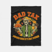Funny Thanksgiving Dad Tax Skeleton Turkey Day Foo Fleecedecke (Vorderseite)
