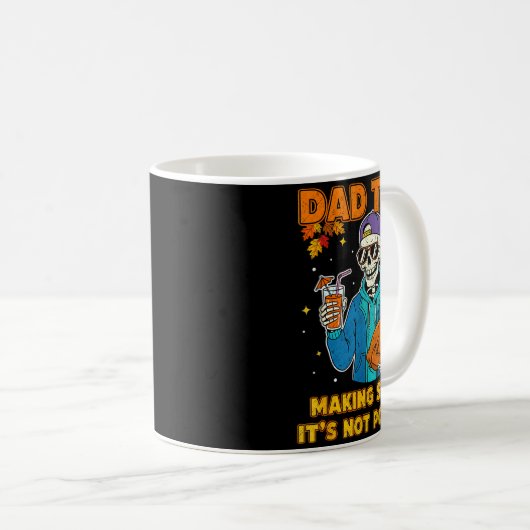 Funny Thanksgiving Dad Tax Skeleton Turkey Day Foo Kaffeetasse (VorderseiteRechts)
