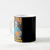 Funny Thanksgiving Dad Tax Skeleton Turkey Day Foo Kaffeetasse (Vorderseite Links)