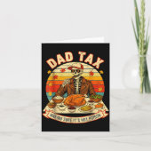 Funny Thanksgiving Dad Tax Skeleton Turkey Day Foo Karte (Vorderseite)