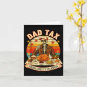 Funny Thanksgiving Dad Tax Skeleton Turkey Day Foo Karte (Gelbe Blume)