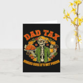 Funny Thanksgiving Dad Tax Skeleton Turkey Day Foo Karte (Gelbe Blume)