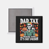 Funny Thanksgiving Dad Tax Skeleton Turkey Day Foo Magnet (Vorderseite/Rückseite)