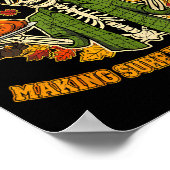 Funny Thanksgiving Dad Tax Skeleton Turkey Day Foo Poster (Ecke)