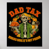 Funny Thanksgiving Dad Tax Skeleton Turkey Day Foo Poster (Vorne)