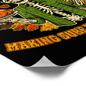 Funny Thanksgiving Dad Tax Skeleton Turkey Day Foo Poster (Ecke)