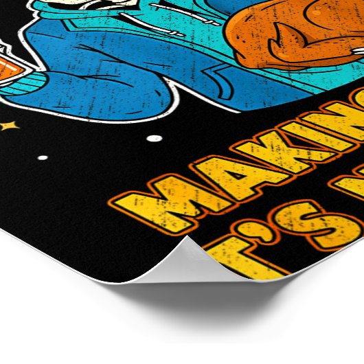 Funny Thanksgiving Dad Tax Skeleton Turkey Day Foo Poster (Ecke)