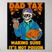 Funny Thanksgiving Dad Tax Skeleton Turkey Day Foo Poster (Vorne)