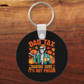 Funny Thanksgiving Dad Tax Skeleton Turkey Day Foo Schlüsselanhänger (Vorderseite)