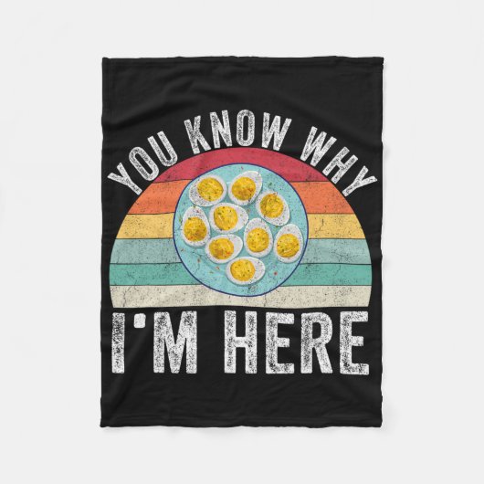 Funny Thanksgiving Deviled Eggs You Know Why I'm H Fleecedecke (Vorderseite)