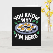 Funny Thanksgiving Dinner You Know Why I'm Here Re Karte (Gelbe Blume)