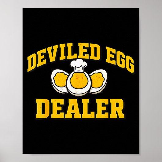 Funny Thanksgiving Fathers Day Retro Deviled Egg E Poster (Vorne)