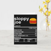 Funny Thanksgiving Food Apparel, Sloppy Joe Nutrit Karte (Gelbe Blume)