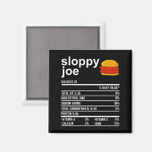 Funny Thanksgiving Food Apparel, Sloppy Joe Nutrit Magnet (Vorderseite/Rückseite)