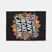 Funny Thanksgiving Food - Gravy Boat Captain Fleecedecke (Vorderseite (Horizontal))