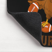 Funny Thanksgiving Football Touchdown Turkey  Mousepad (Ecke)