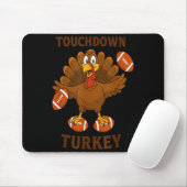 Funny Thanksgiving Football Touchdown Turkey  Mousepad (Mit Mouse)