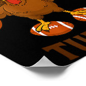 Funny Thanksgiving Football Touchdown Turkey  Poster (Ecke)