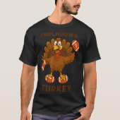 Funny Thanksgiving Football Touchdown Turkey  T-Shirt (Vorderseite)