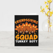 Funny Thanksgiving Friendsgiving Squad Turkey Butt Karte (Gelbe Blume)