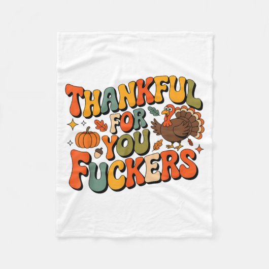Funny Thanksgiving Friendsgiving Thankful For You  Fleecedecke (Vorderseite)