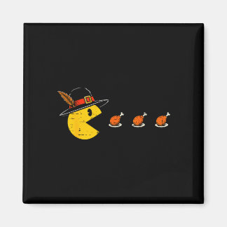 Funny thanksgiving gaming eating turkey leg gamer magnet